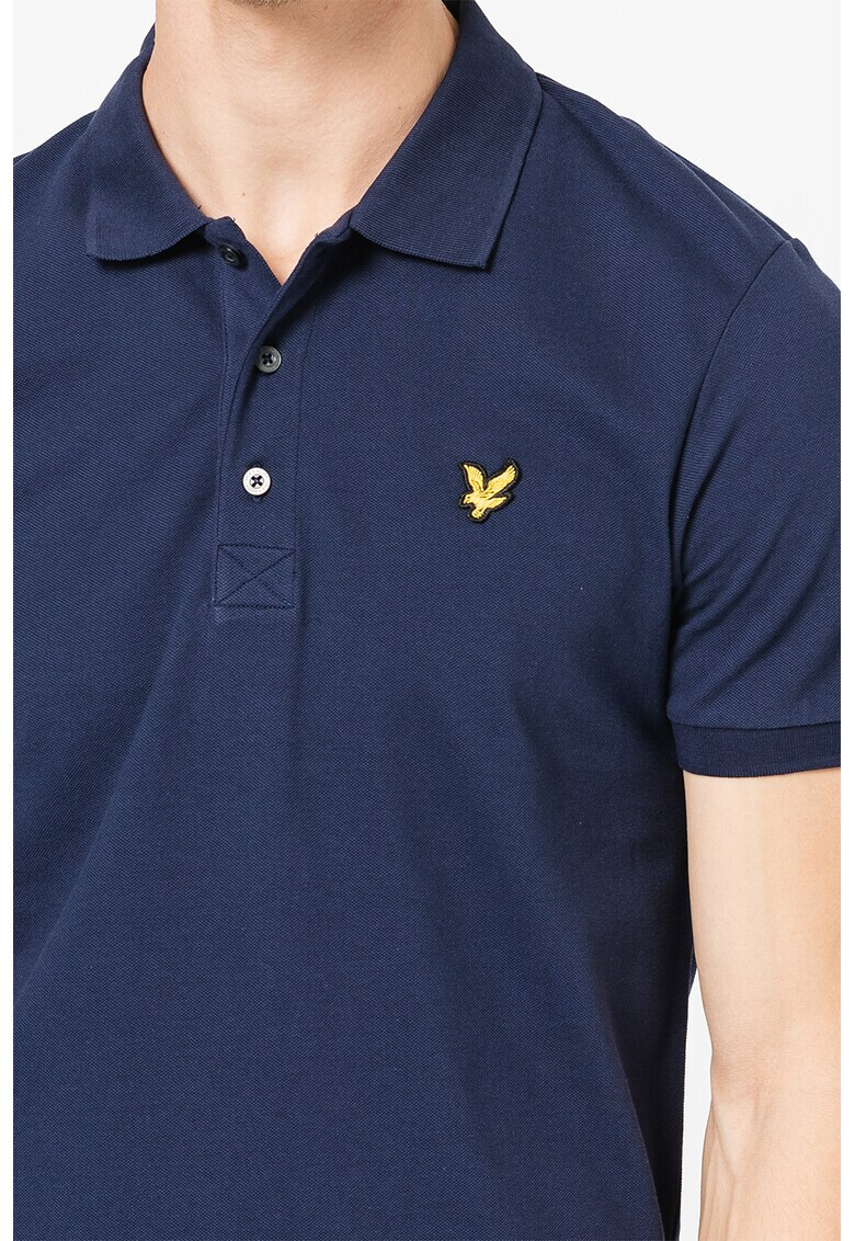 Lyle & Scott Тениска от пике с яка - Pepit.bg