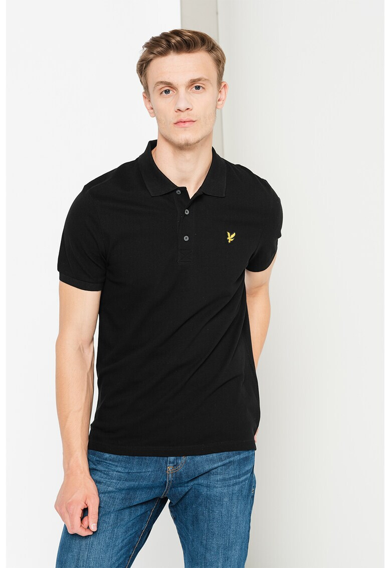 Lyle & Scott Тениска от пике с яка - Pepit.bg