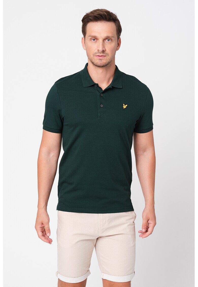 Lyle & Scott Тениска от пике с яка - Pepit.bg