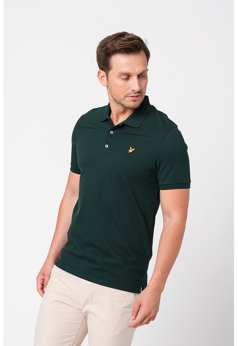 Lyle & Scott Тениска от пике с яка - Pepit.bg