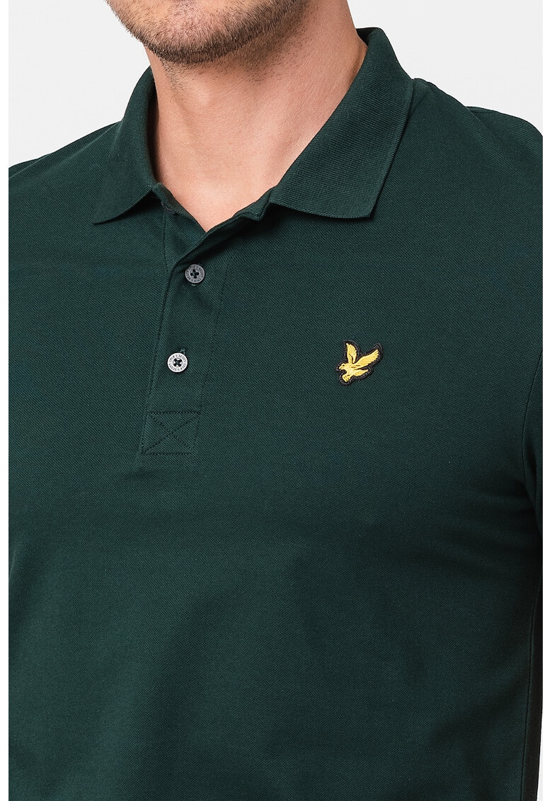 Lyle & Scott Тениска от пике с яка - Pepit.bg