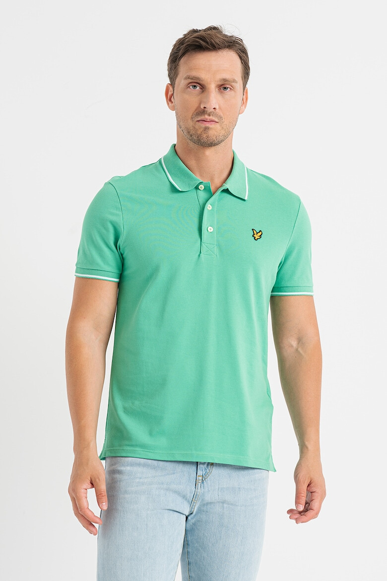 Lyle & Scott Тениска от пике с яка - Pepit.bg