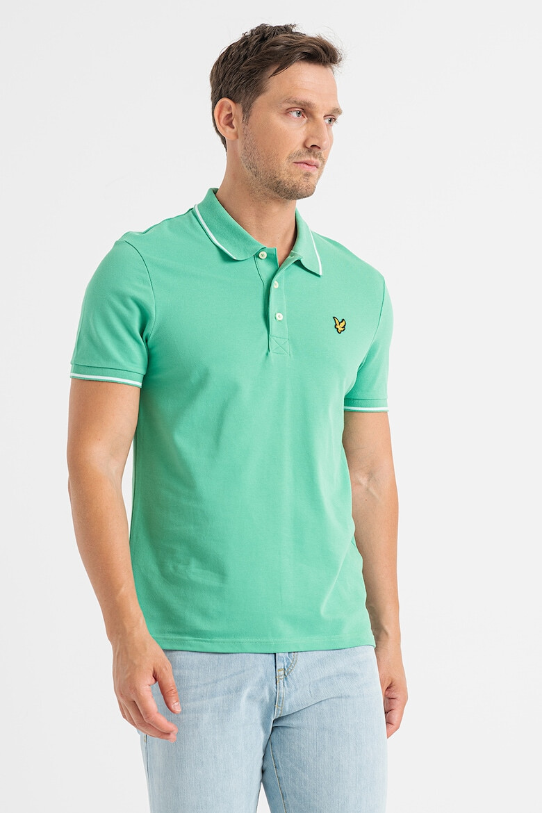 Lyle & Scott Тениска от пике с яка - Pepit.bg