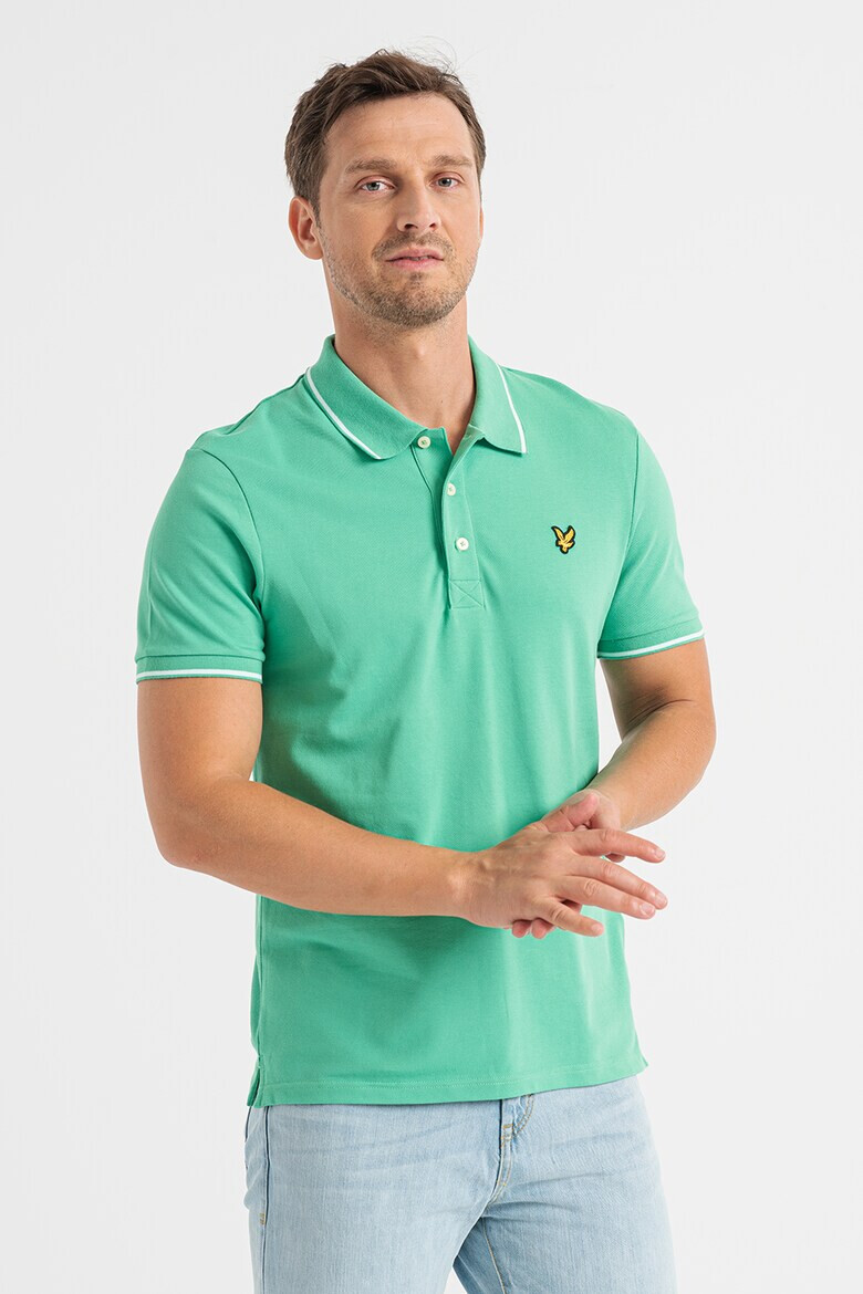 Lyle & Scott Тениска от пике с яка - Pepit.bg