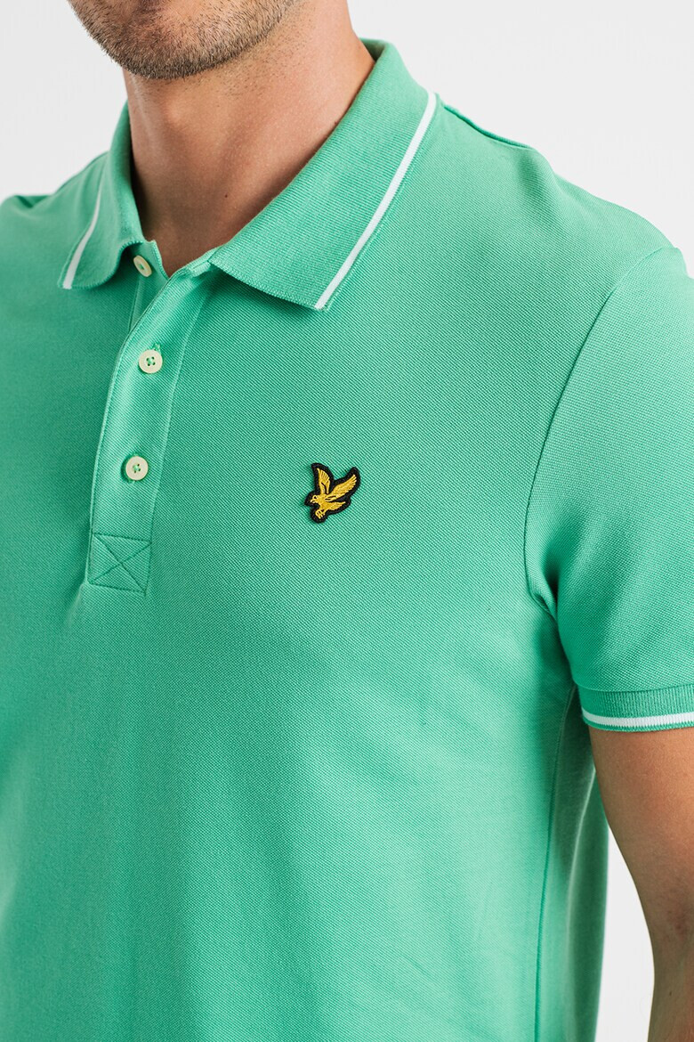 Lyle & Scott Тениска от пике с яка - Pepit.bg