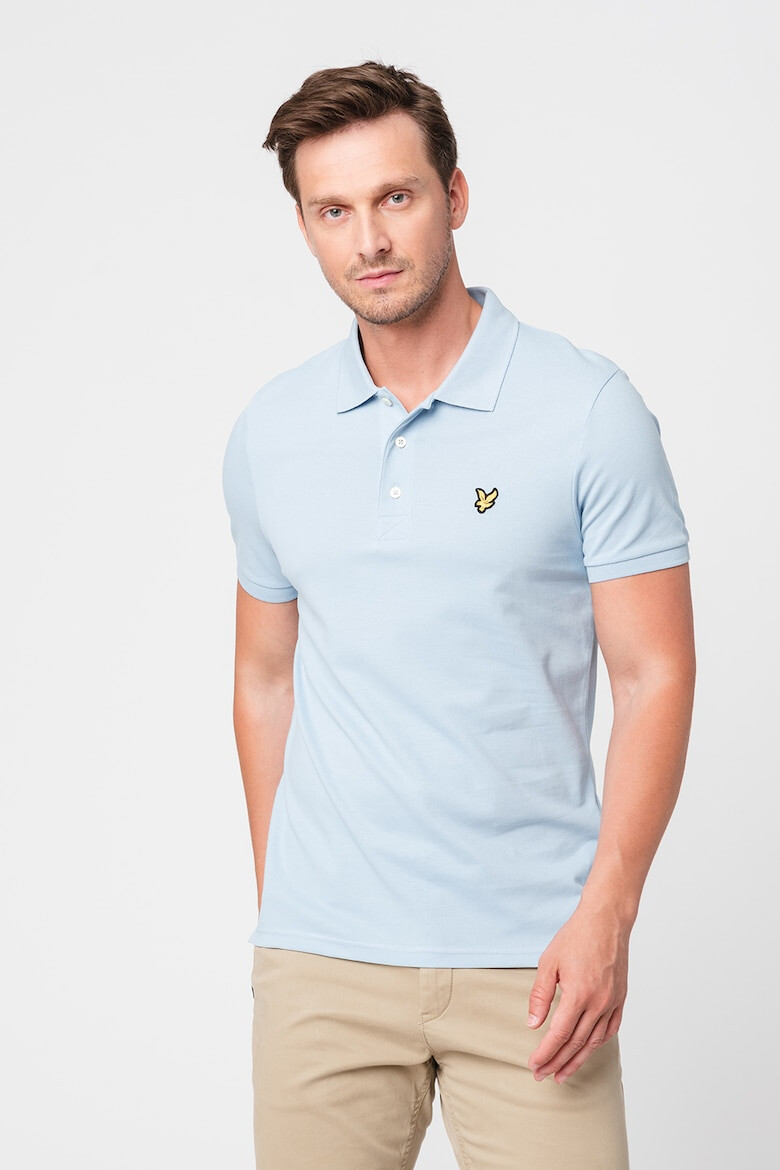 Lyle & Scott Тениска от пике с яка - Pepit.bg