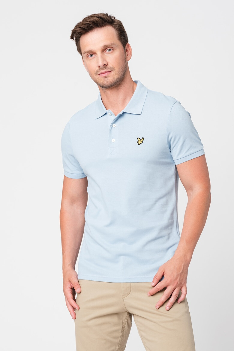 Lyle & Scott Тениска от пике с яка - Pepit.bg