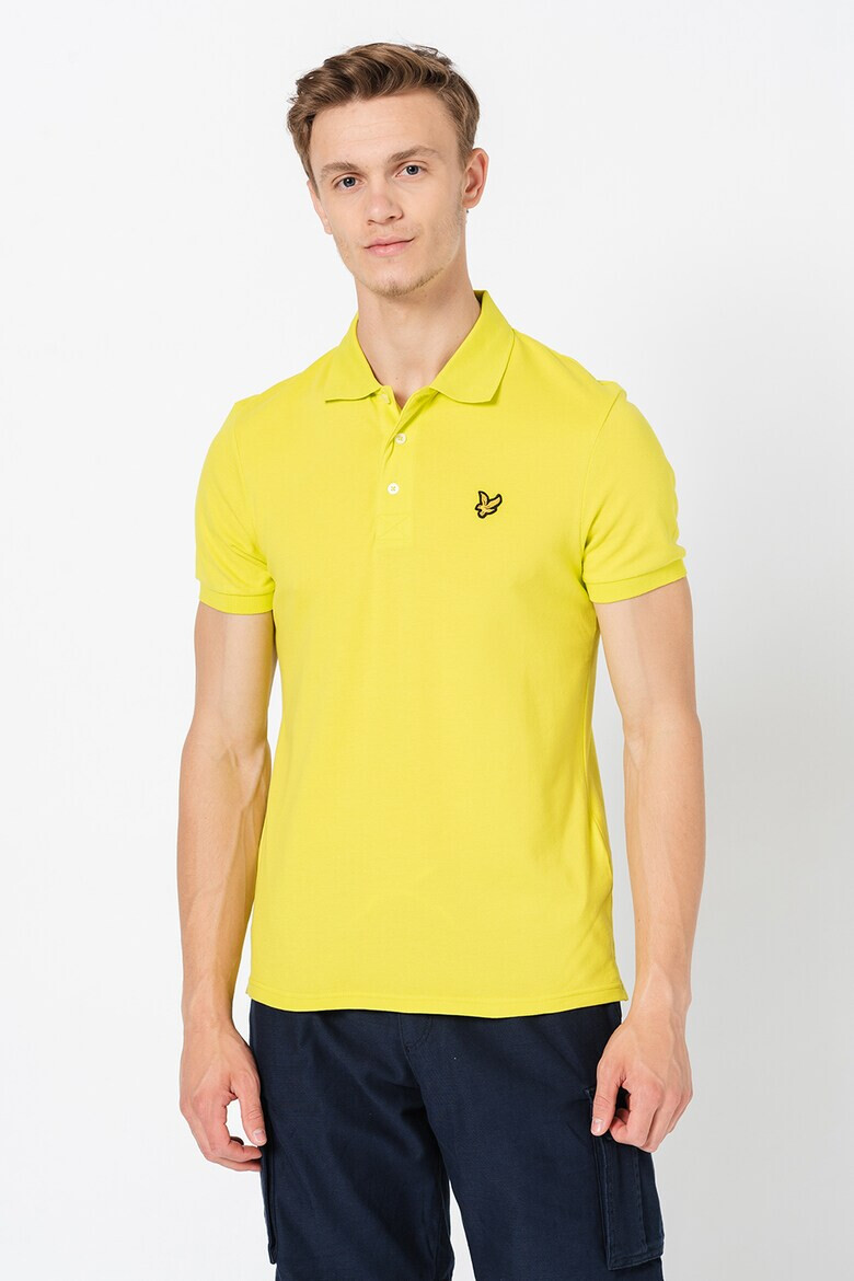 Lyle & Scott Тениска от пике с яка - Pepit.bg