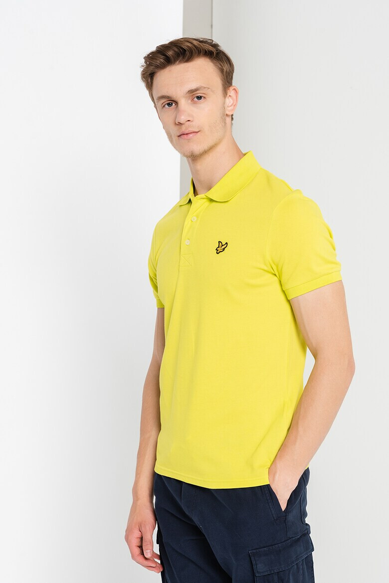 Lyle & Scott Тениска от пике с яка - Pepit.bg