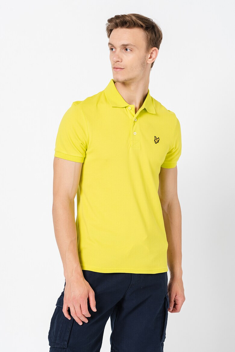 Lyle & Scott Тениска от пике с яка - Pepit.bg