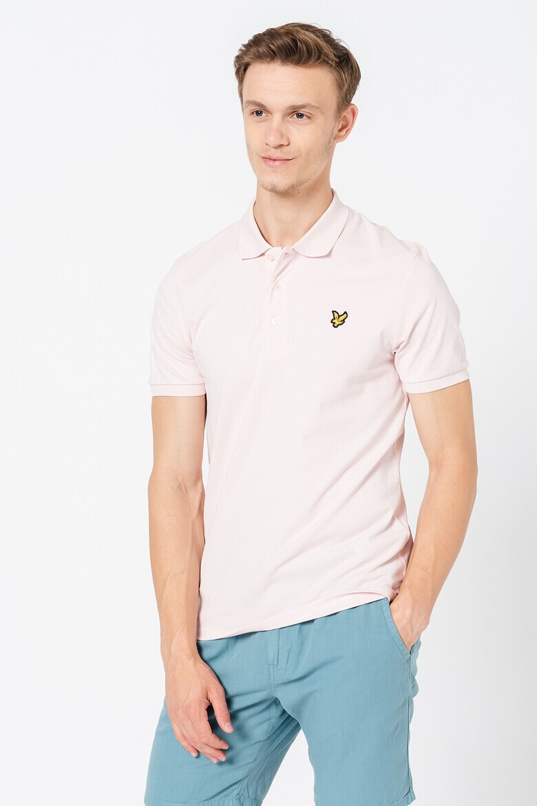 Lyle & Scott Тениска от пике с яка - Pepit.bg