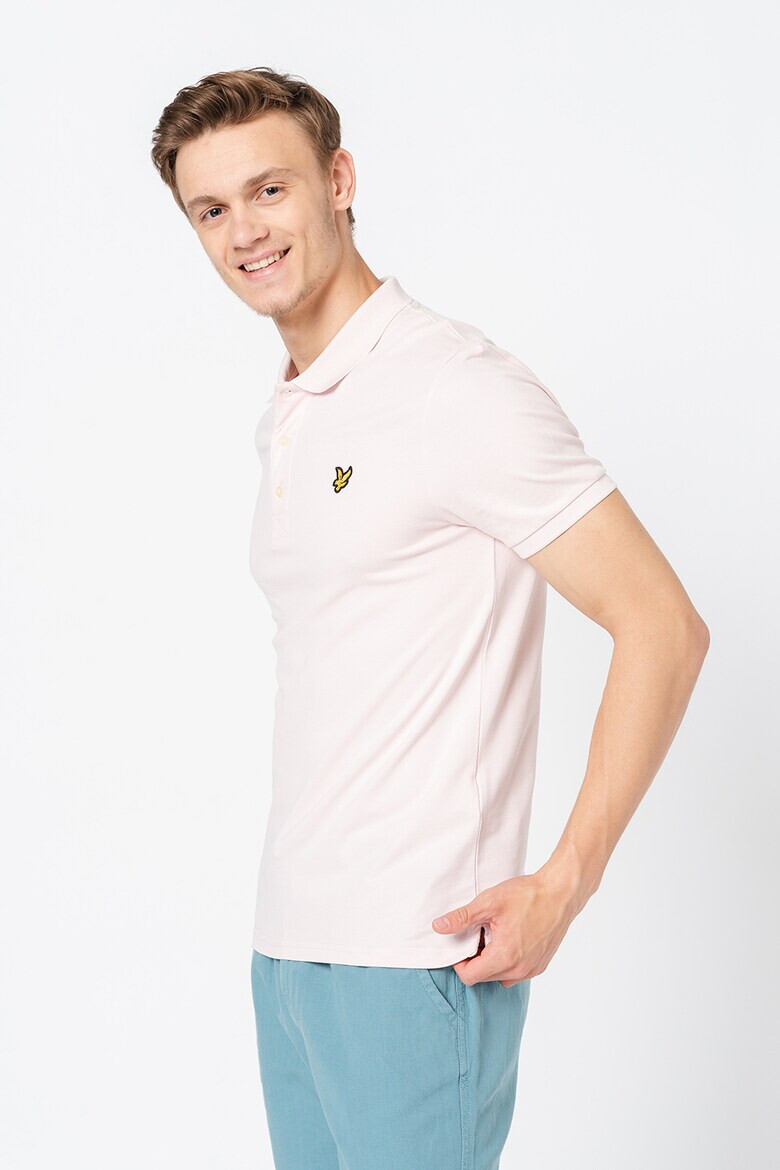 Lyle & Scott Тениска от пике с яка - Pepit.bg
