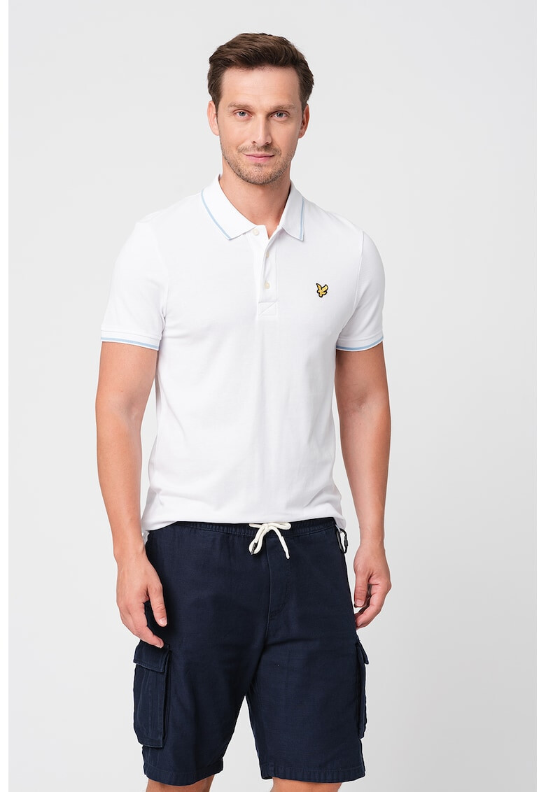 Lyle & Scott Тениска от пике с яка - Pepit.bg