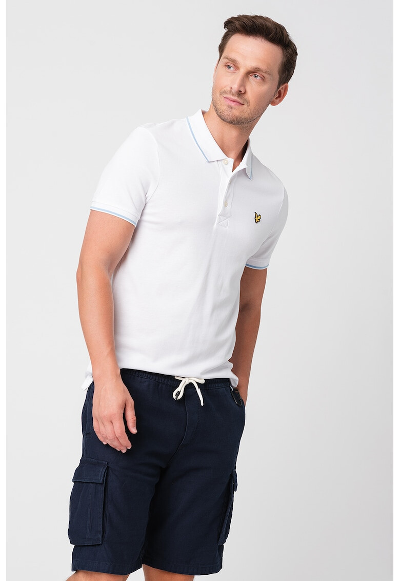 Lyle & Scott Тениска от пике с яка - Pepit.bg