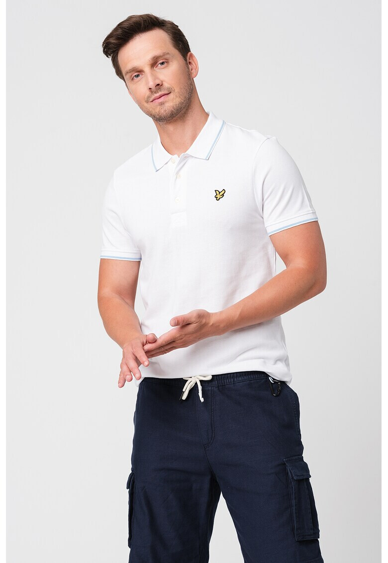 Lyle & Scott Тениска от пике с яка - Pepit.bg