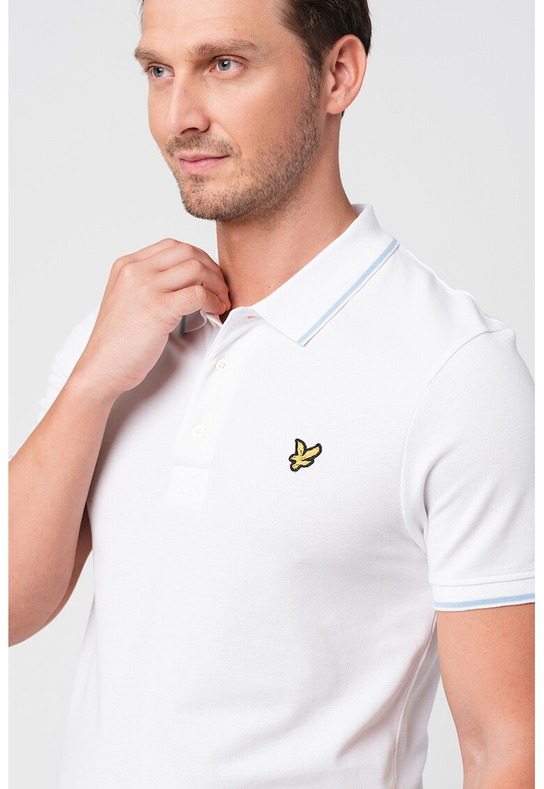 Lyle & Scott Тениска от пике с яка - Pepit.bg