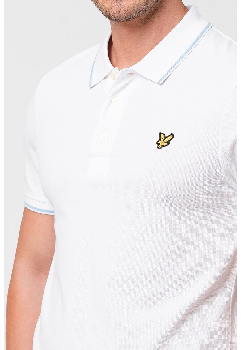 Lyle & Scott Тениска от пике с яка - Pepit.bg