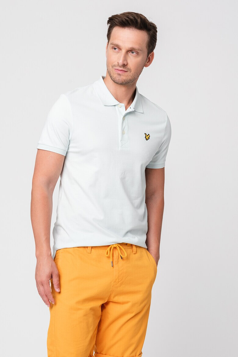 Lyle & Scott Тениска от пике с яка - Pepit.bg