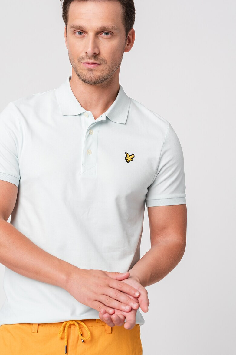 Lyle & Scott Тениска от пике с яка - Pepit.bg