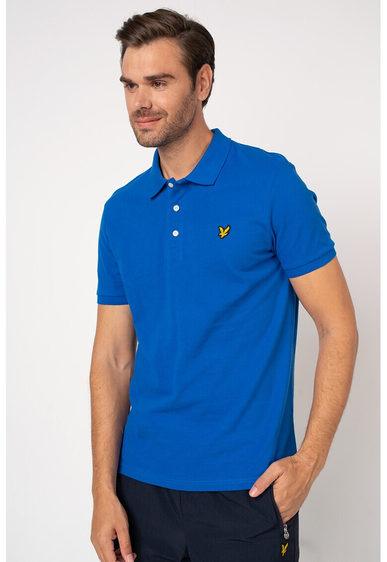 Lyle & Scott Тениска от пике с яка - Pepit.bg