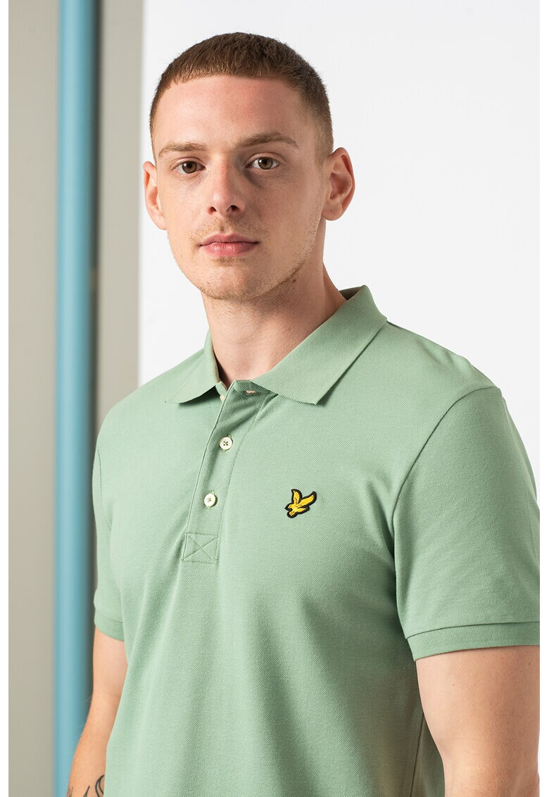 Lyle & Scott Тениска от пике с яка - Pepit.bg