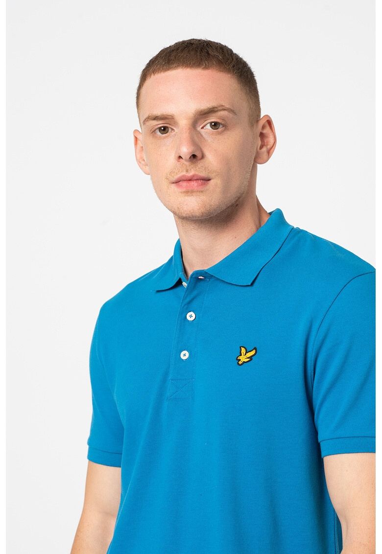Lyle & Scott Тениска от пике с яка - Pepit.bg