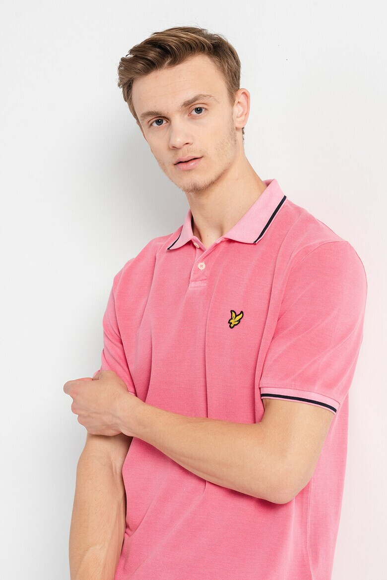 Lyle & Scott Тениска от пике с яка - Pepit.bg