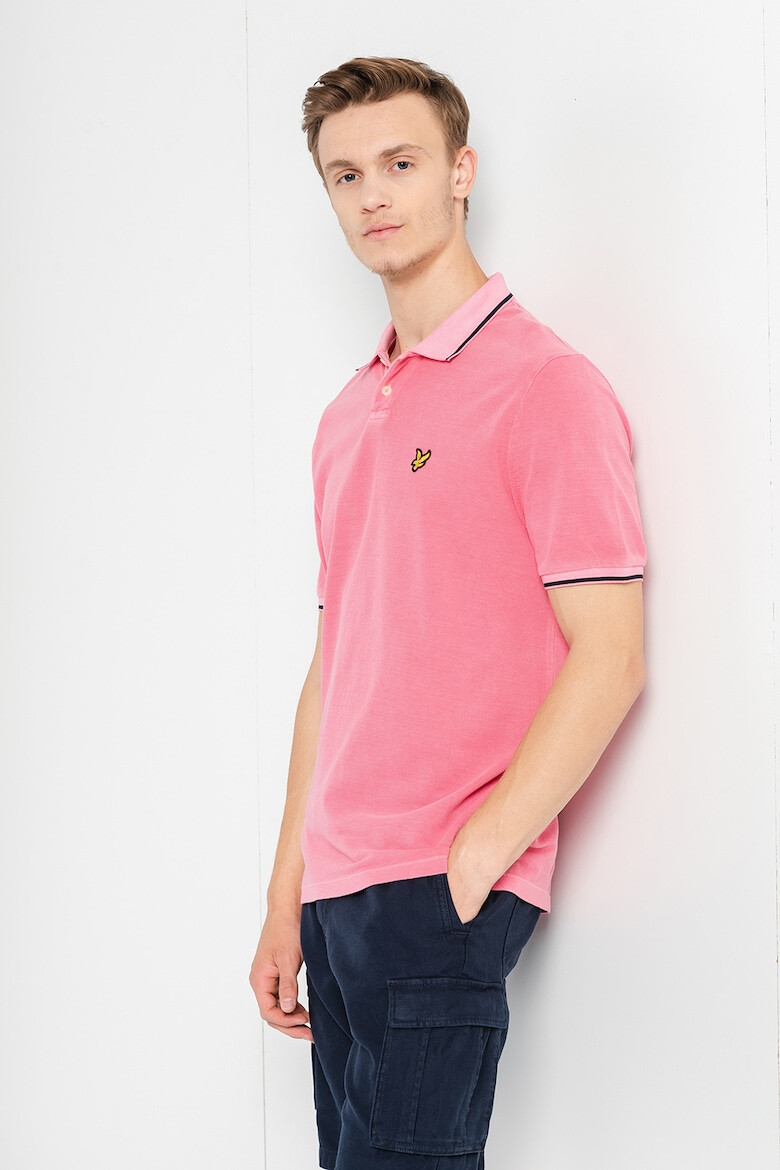 Lyle & Scott Тениска от пике с яка - Pepit.bg