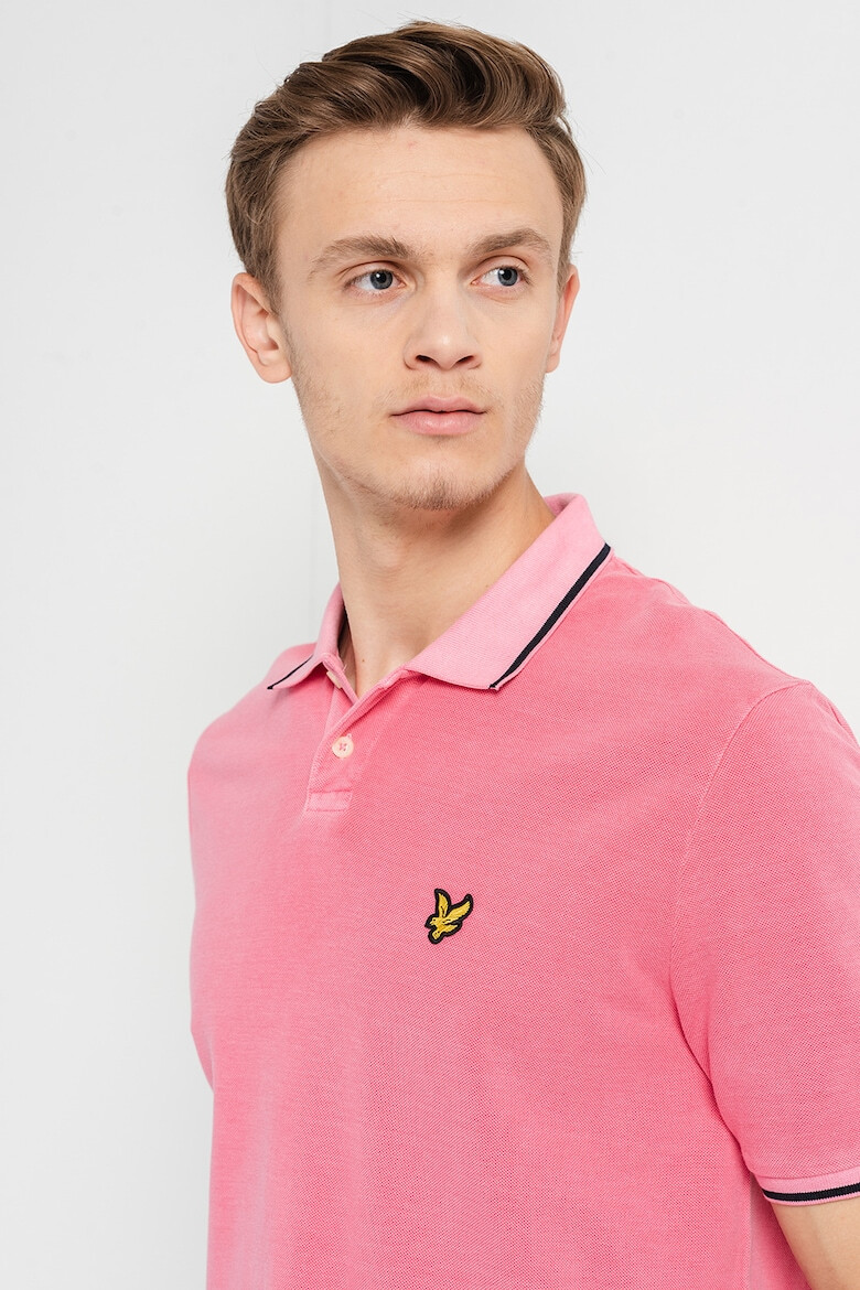 Lyle & Scott Тениска от пике с яка - Pepit.bg