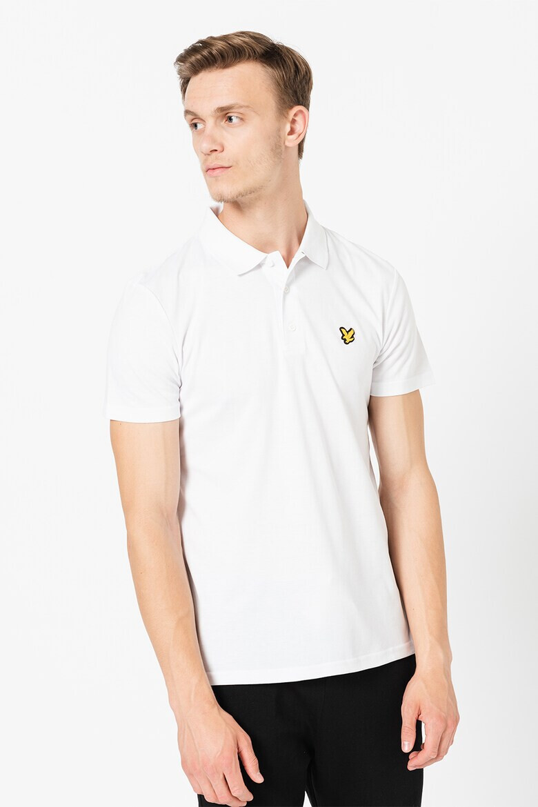 Lyle & Scott Тениска от пике с яка и лого - Pepit.bg