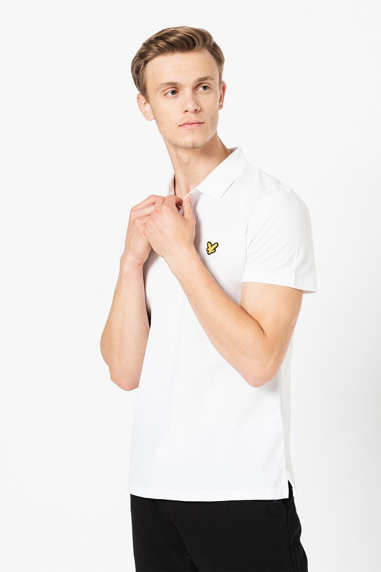 Lyle & Scott Тениска от пике с яка и лого - Pepit.bg