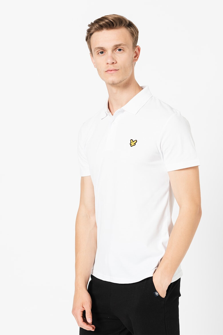 Lyle & Scott Тениска от пике с яка и лого - Pepit.bg