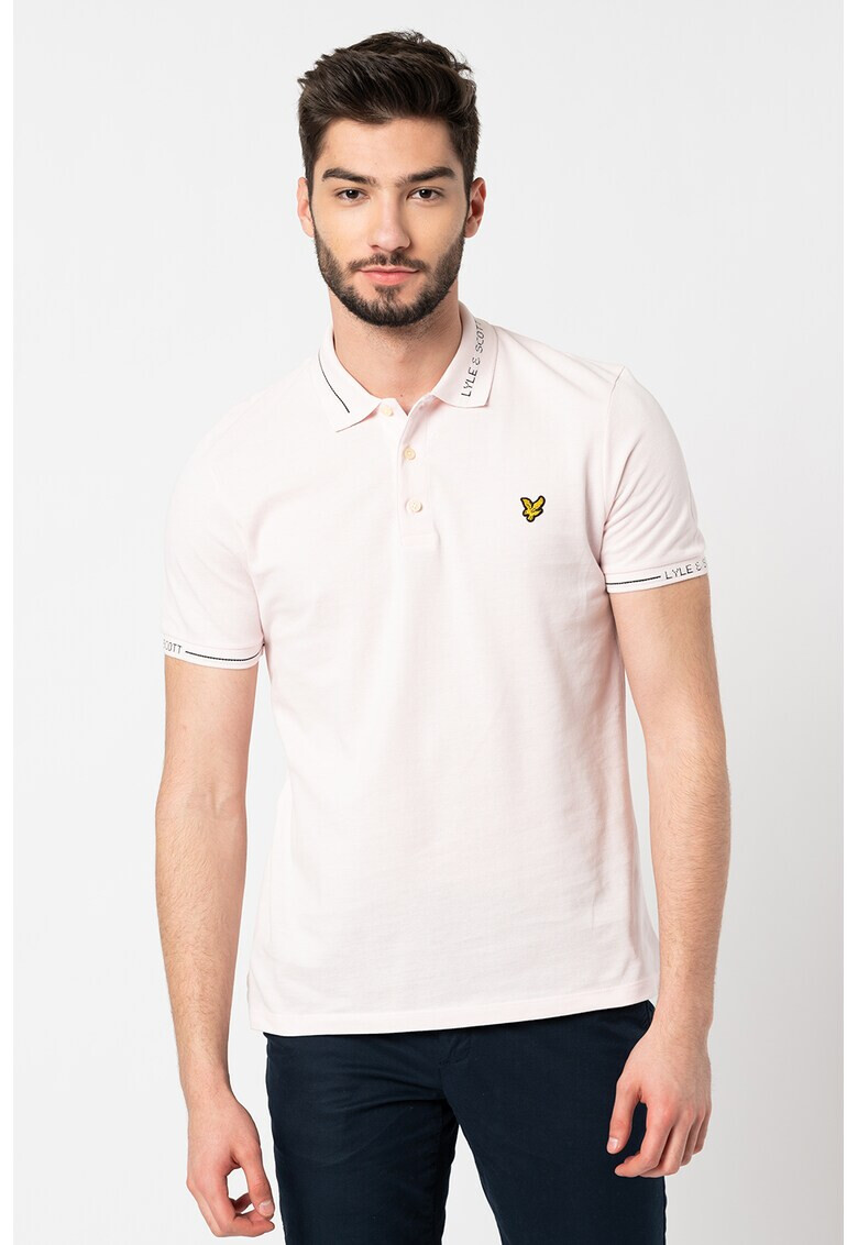 Lyle & Scott Тениска от пике с яка и лого - Pepit.bg