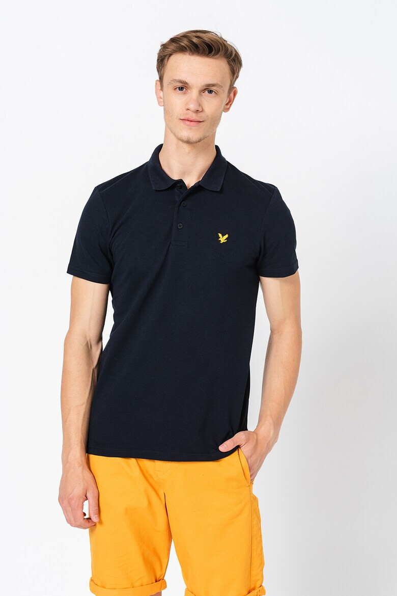 Lyle & Scott Тениска от пике с яка и лого - Pepit.bg