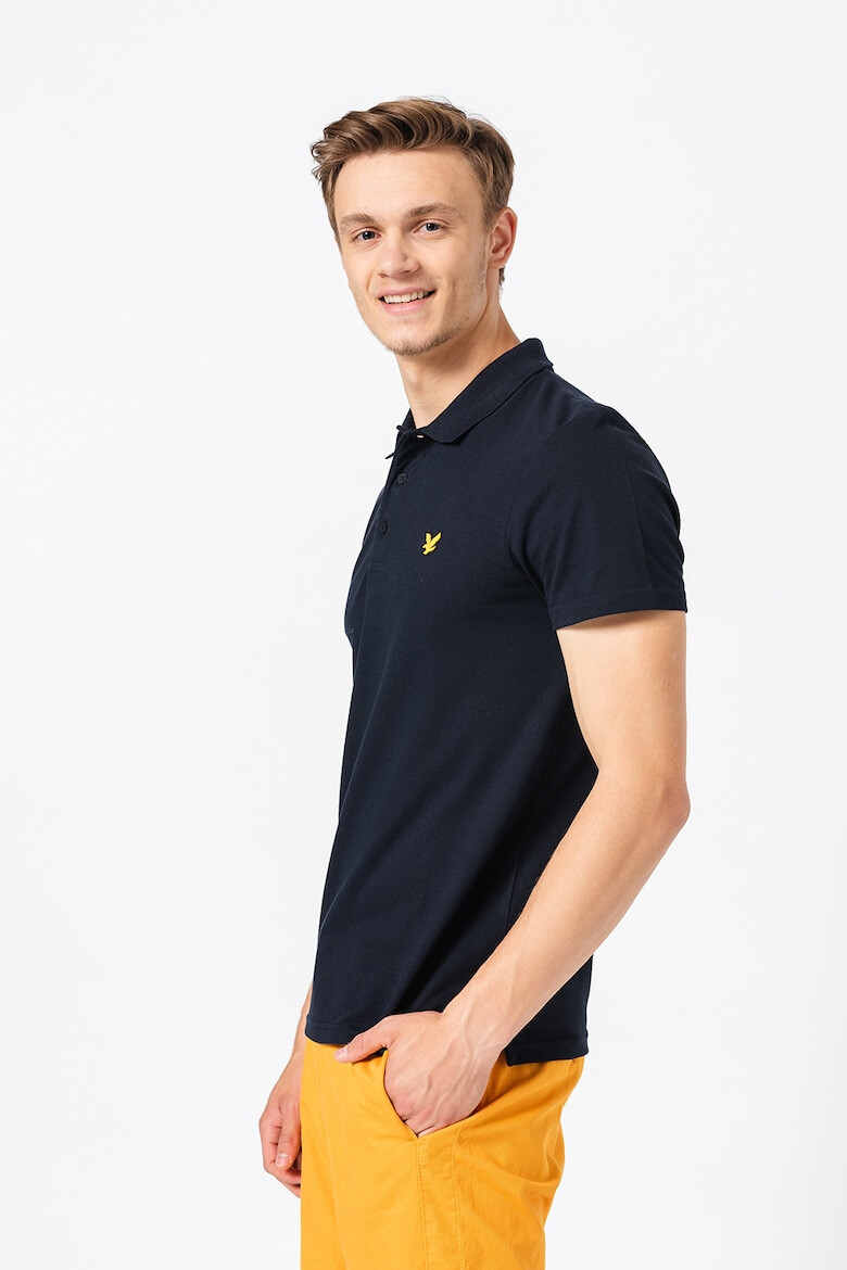 Lyle & Scott Тениска от пике с яка и лого - Pepit.bg