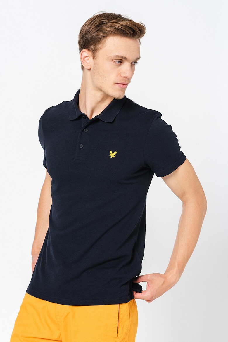 Lyle & Scott Тениска от пике с яка и лого - Pepit.bg