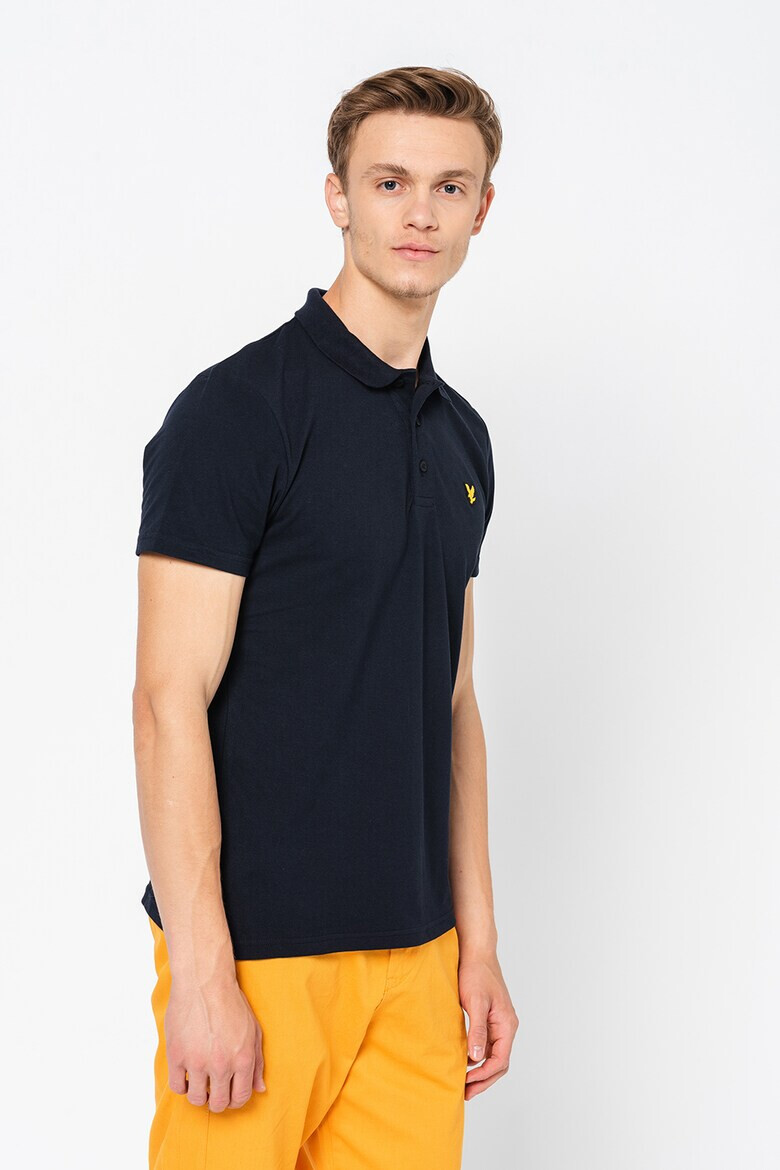 Lyle & Scott Тениска от пике с яка и лого - Pepit.bg