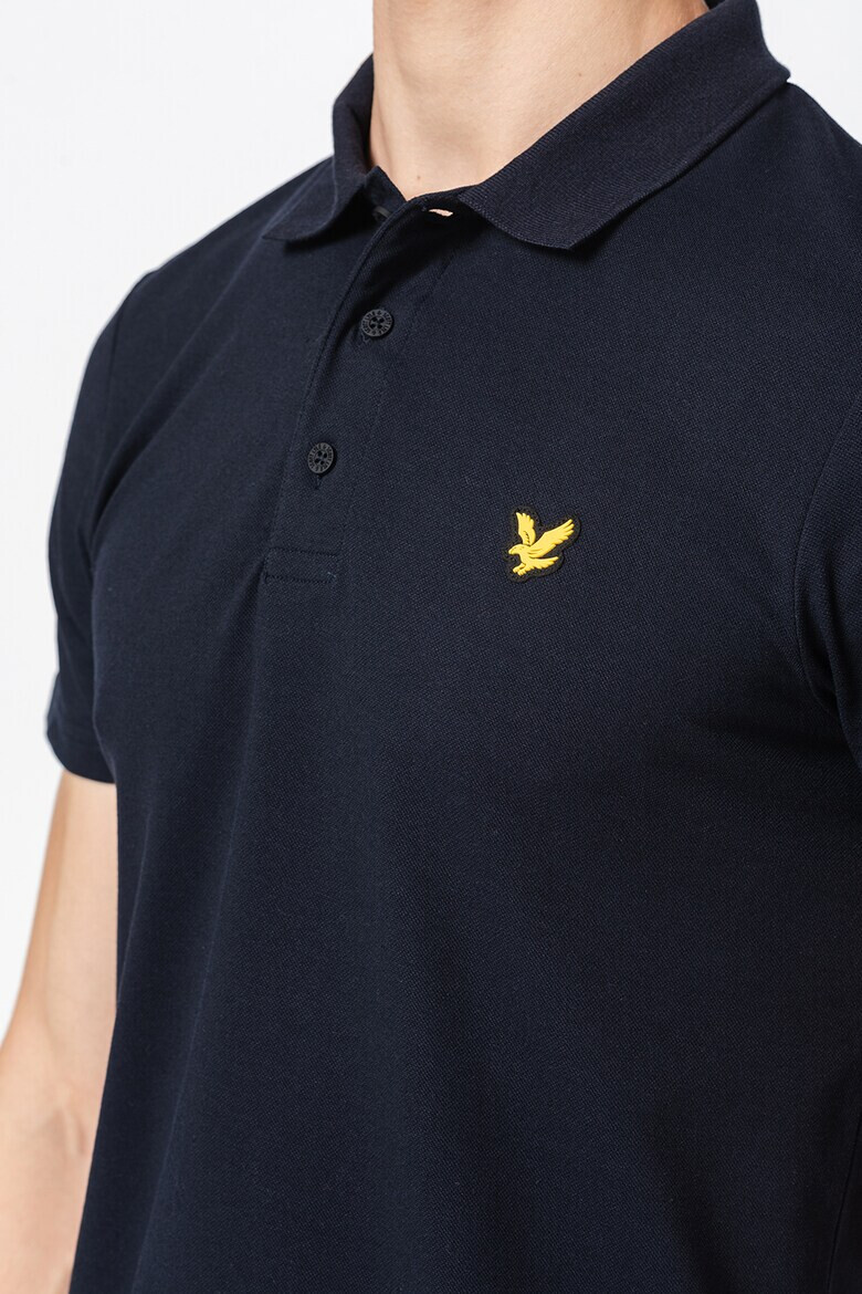 Lyle & Scott Тениска от пике с яка и лого - Pepit.bg