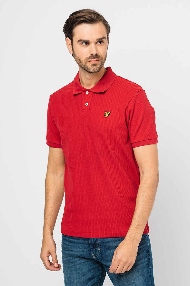 Lyle & Scott Тениска с яка и лого отпред - Pepit.bg