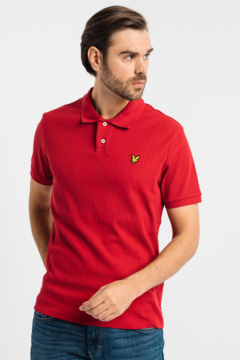 Lyle & Scott Тениска с яка и лого отпред - Pepit.bg
