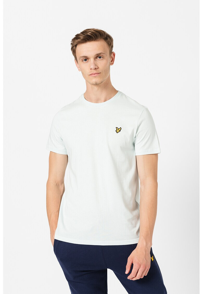 Lyle & Scott Тениска с овално деколте и апликация - Pepit.bg