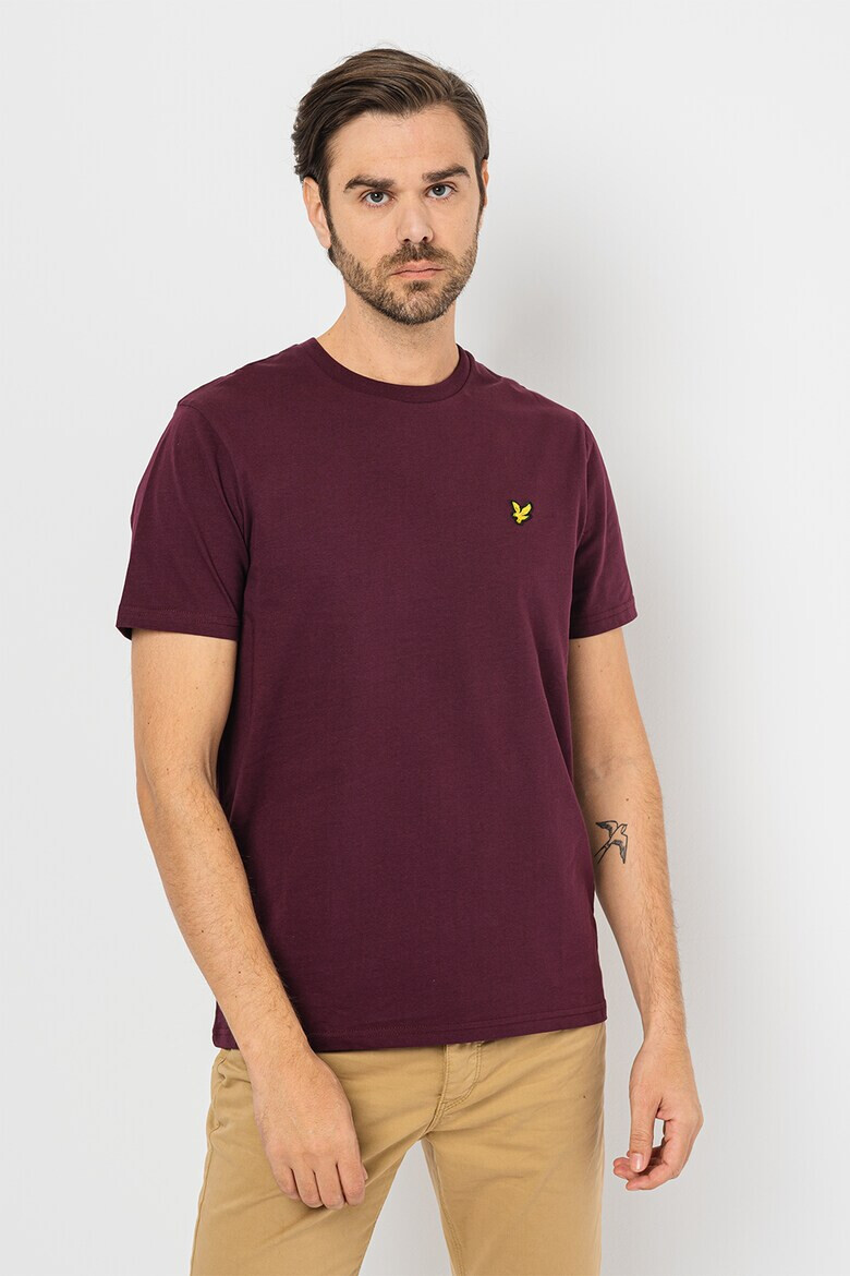 Lyle & Scott Тениска с овално деколте и апликация - Pepit.bg