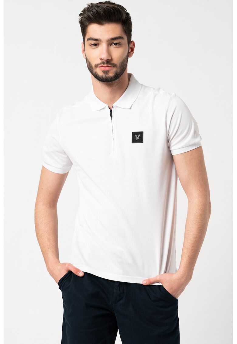 Lyle & Scott Тениска с яка и къс цип - Pepit.bg