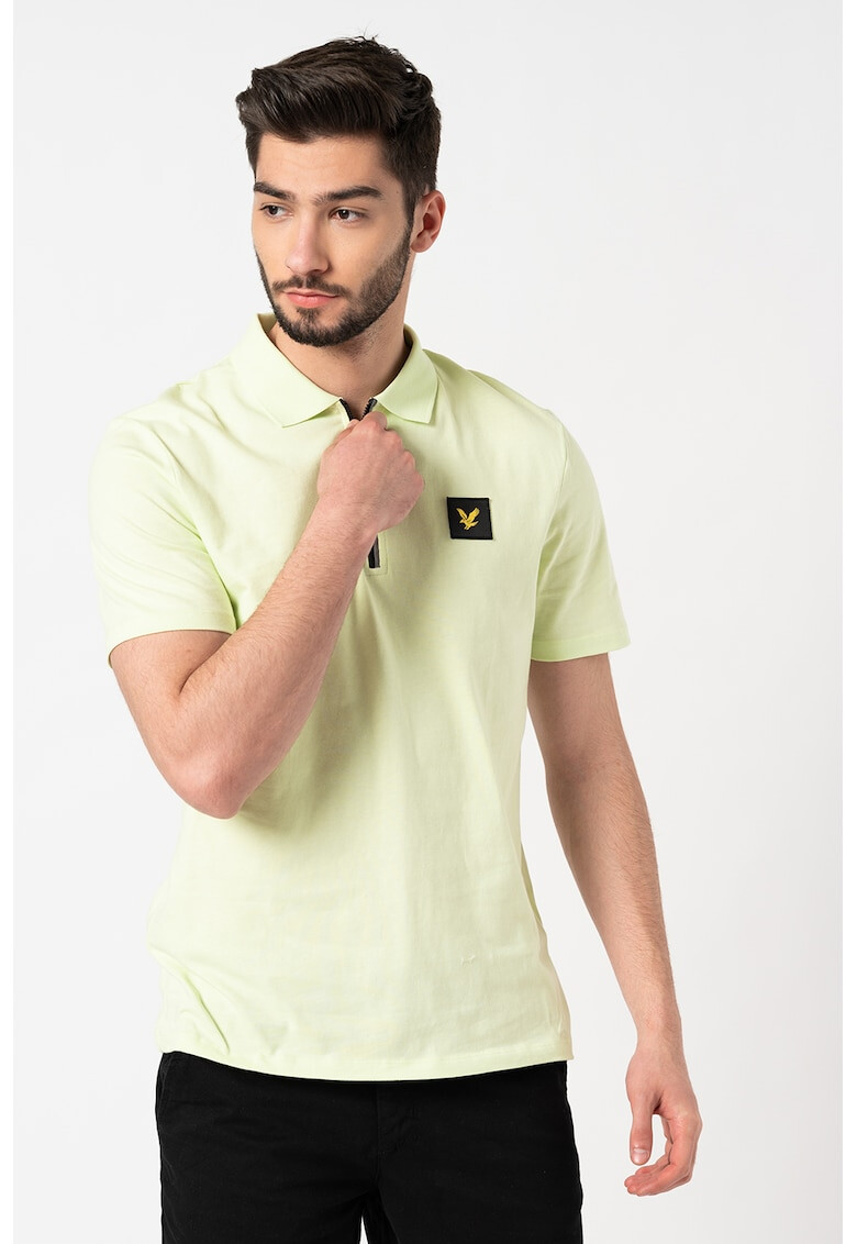 Lyle & Scott Тениска с яка и къс цип - Pepit.bg