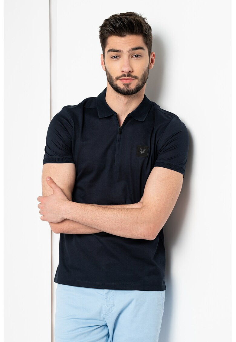 Lyle & Scott Тениска с яка и къс цип - Pepit.bg