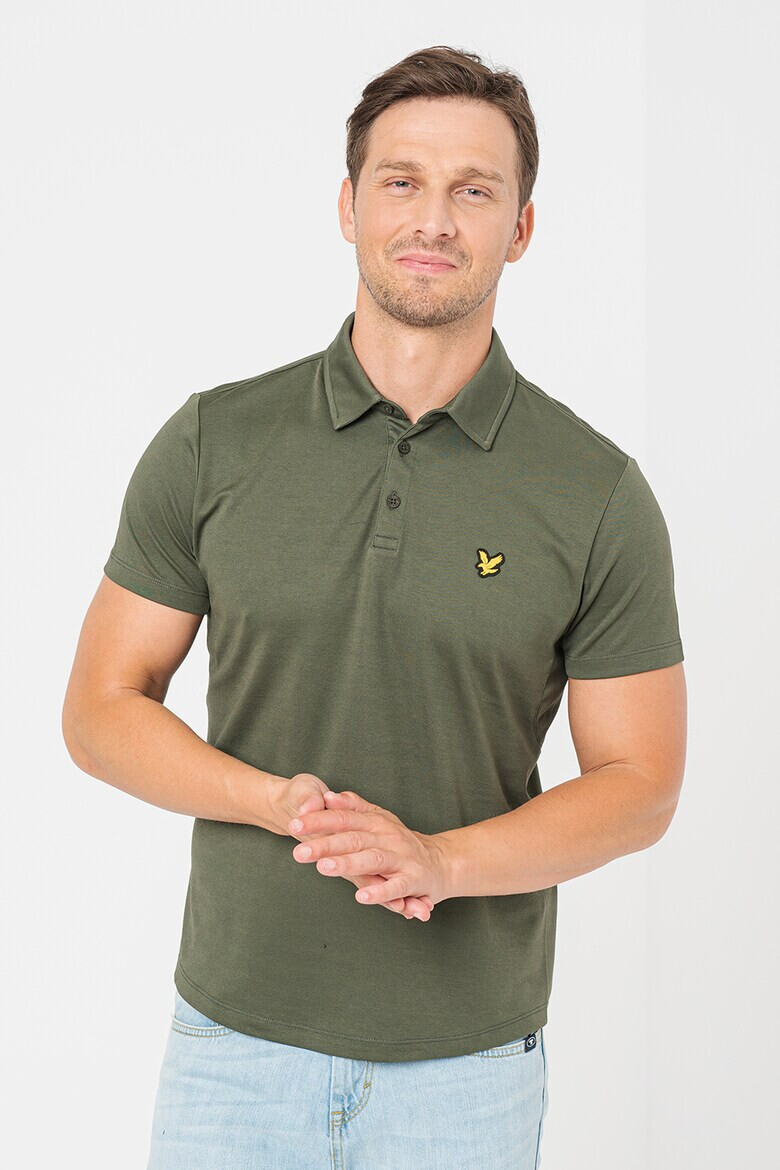 Lyle & Scott Тениска с яка и пришито лого - Pepit.bg