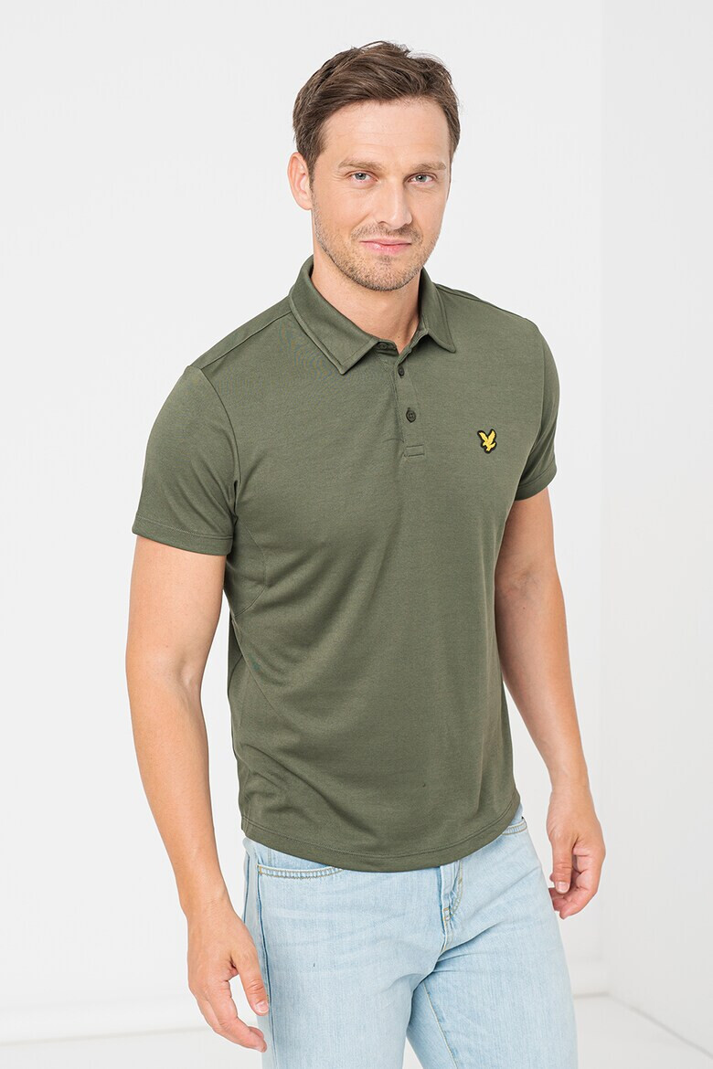 Lyle & Scott Тениска с яка и пришито лого - Pepit.bg