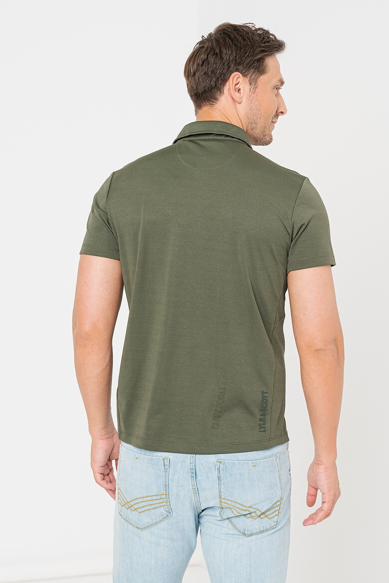 Lyle & Scott Тениска с яка и пришито лого - Pepit.bg
