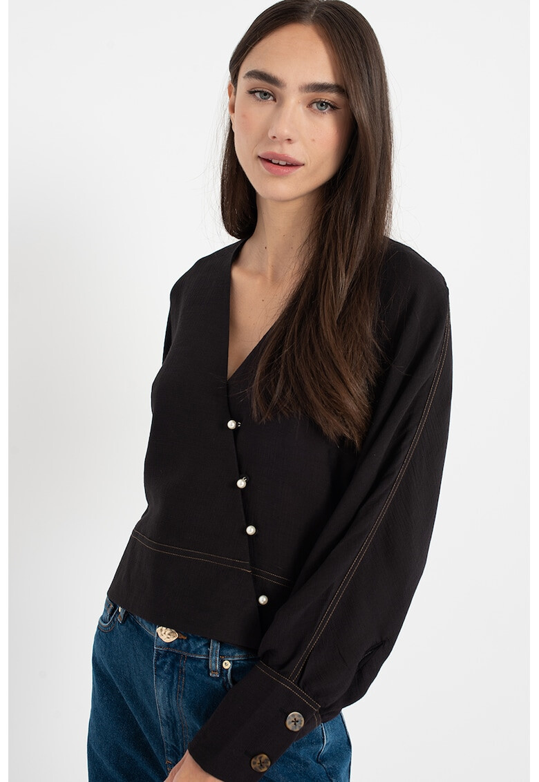 Maison Scotch Блуза със застъпен дизайн - Pepit.bg