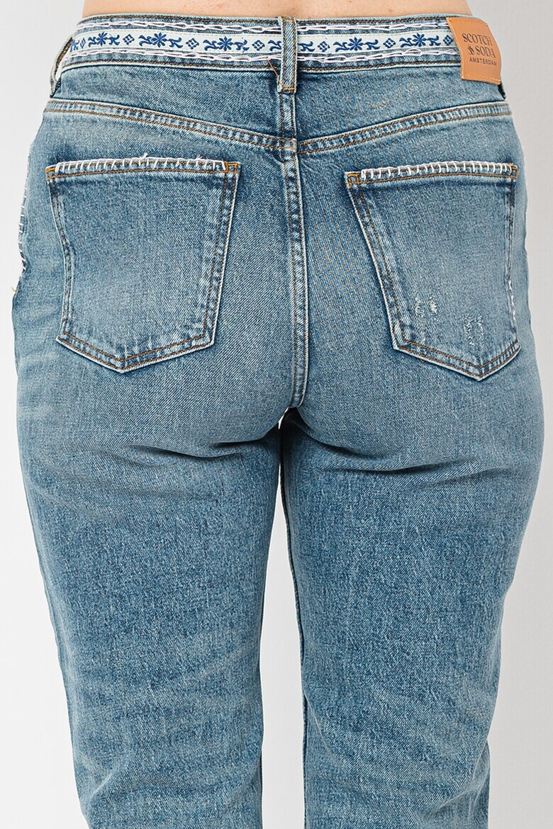 Maison Scotch Дънки над глезена с бродерии - Pepit.bg